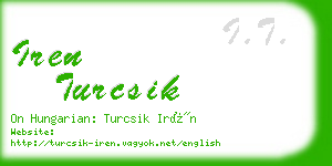 iren turcsik business card